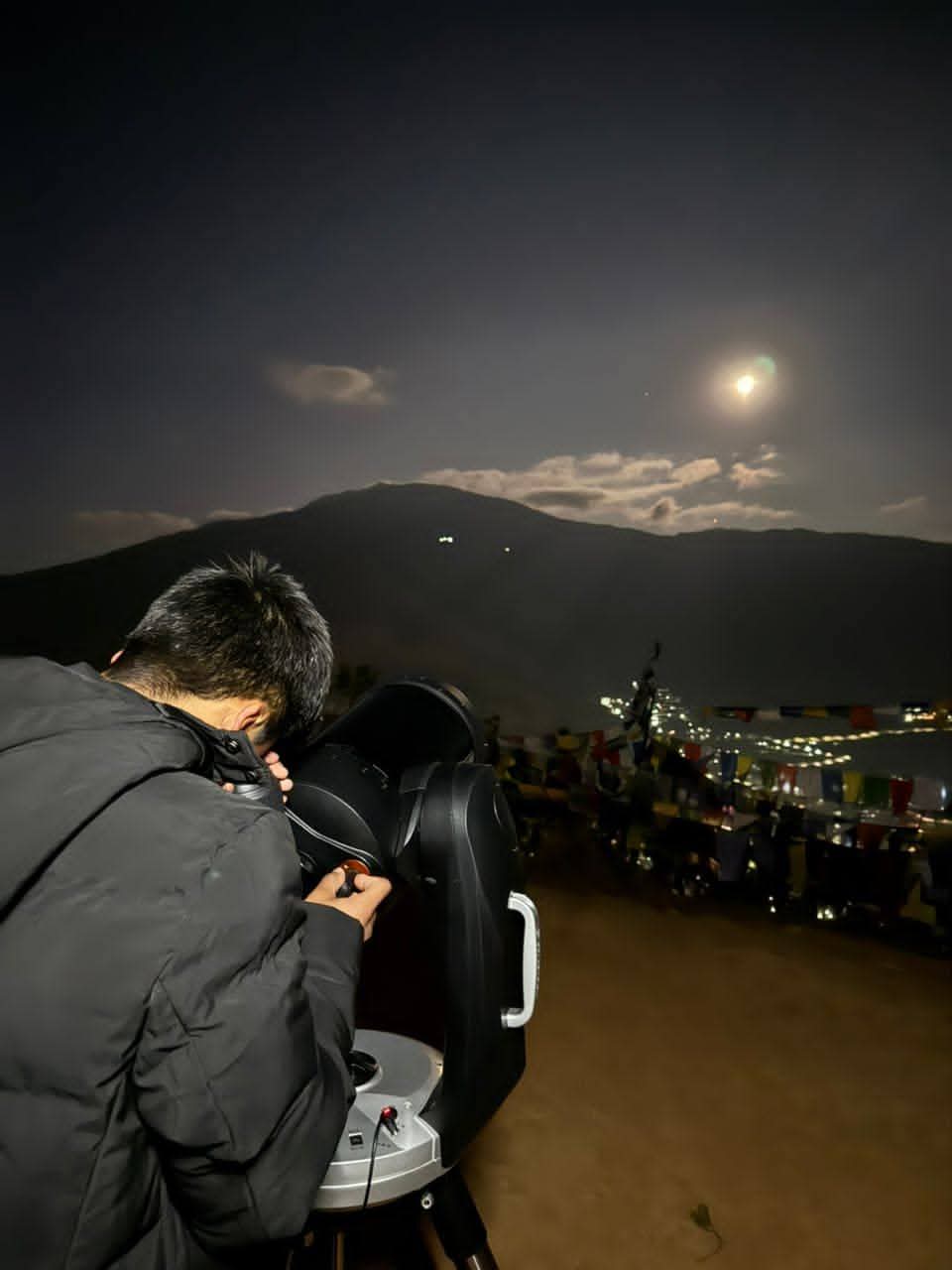 Team member working on astronomy outreach materials