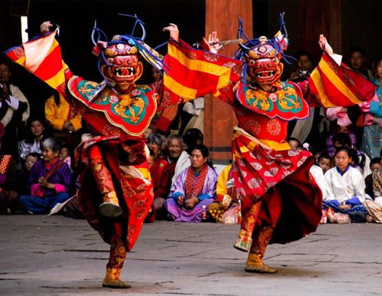 Colorful Bhutanese festival