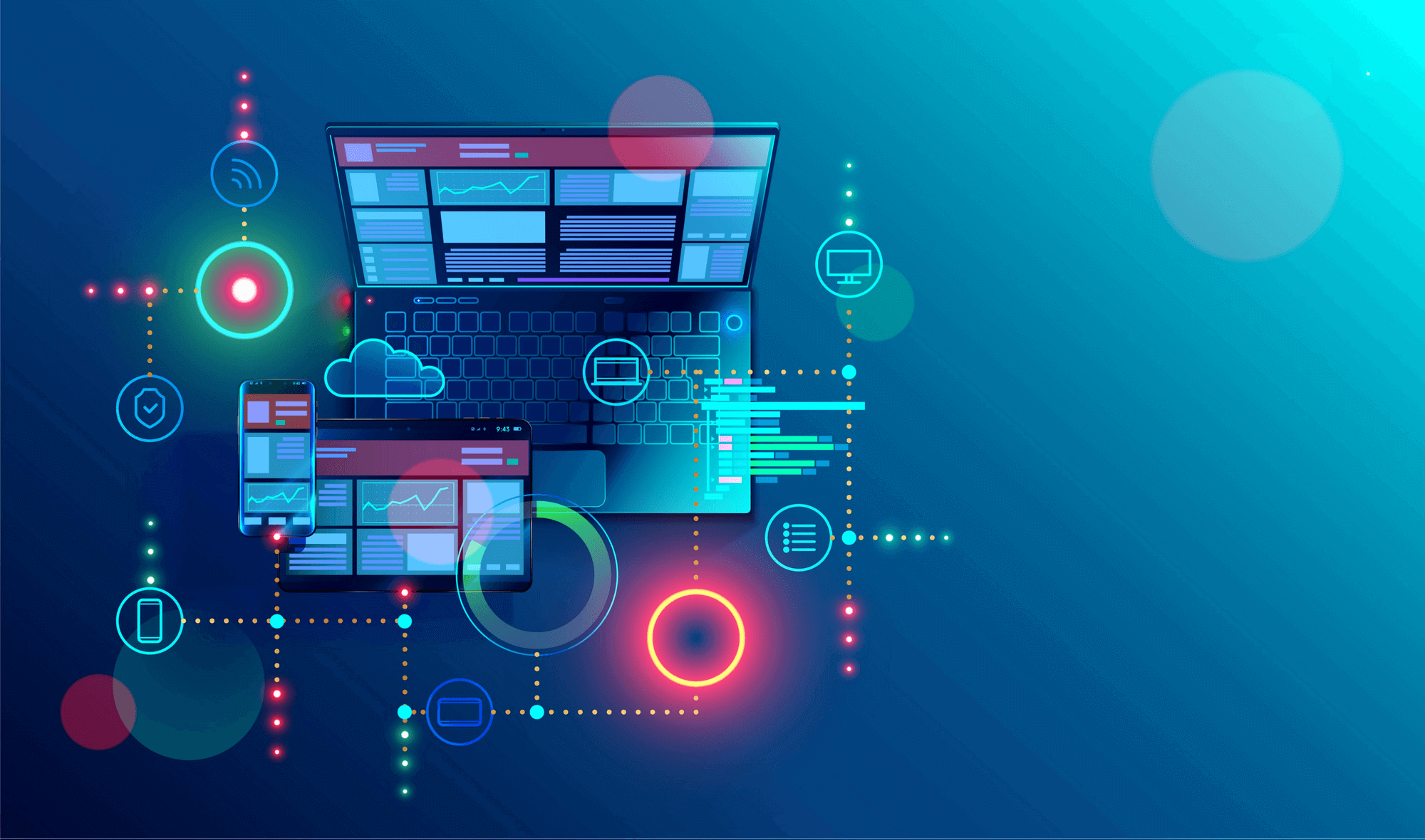 Website design wireframes and mockups