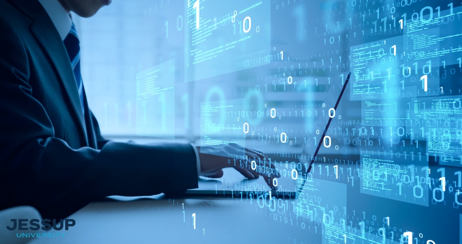 Abstract visualization of performance analytics and data flow