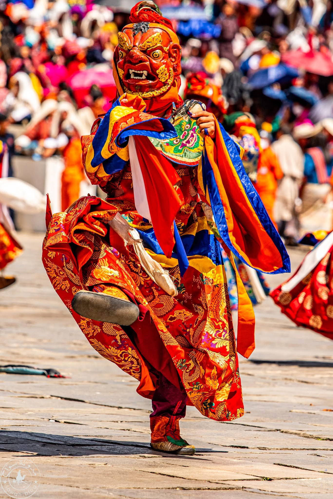 Colorful cultural festival in Bhutan
