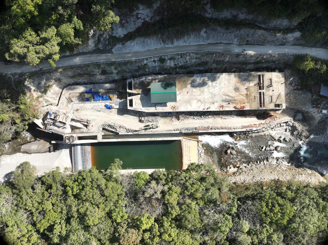 Burgangchhu Hydropower Project aerial view